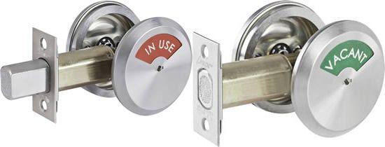 2x Bathroom Restroom Indicator Door Lock Toilet Privacy Bolt Door Lock Steel 