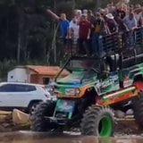 The Bros Riding This Monster Truck Into A Swamp Really Didn't Think Things Through