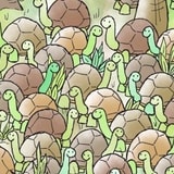 Try To Find The Snake Among The Tortoises In This Tricky Illustration