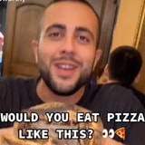 Man Eats Pizza Like An Absolute Monster