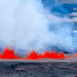 Aerial Footage Shows The Ongoing Mauna Loa Volcano Eruption In Hawaii