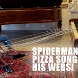 Lord Vinheteiro Cosplays As Spidey Playing The 'Game Pizza Theme' On The Piano