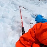 POV Footage Captures A Skier Getting Caught In An Avalance