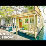 Woman Turns 600-Square-Feet Tiny Houseboat Into An Affordable Toronto Home With Full Amenities