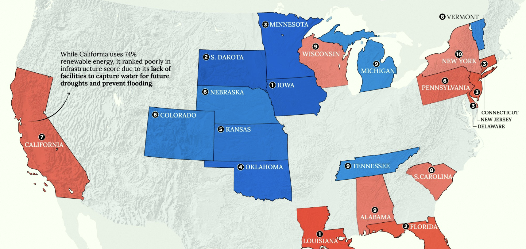 The US States Least Prepared For Extreme Weather, Mapped | Digg