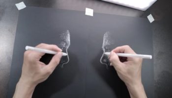 Extraordinarily Talented Artist Records Himself Sketching Two Drawings At The Same Time