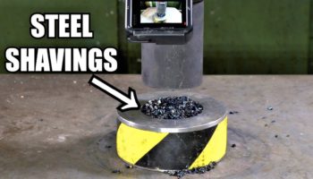YouTuber Attempts To Make Solid Steel Out Of Metal Shavings With A Hydraulic Press
