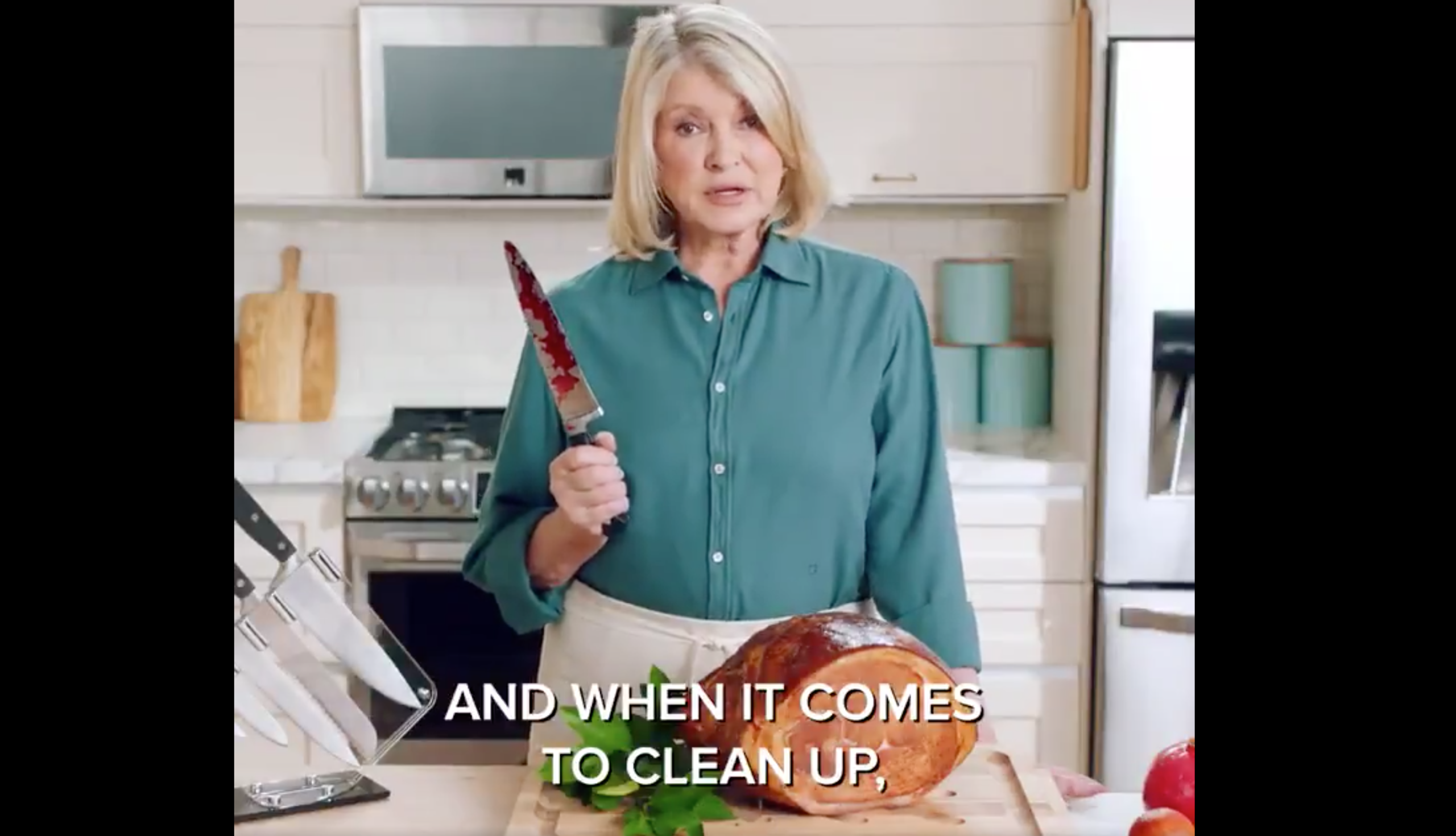 This 'Knives Out' Promo With Martha Stewart Is Pure Genius