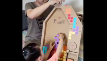 This Handmade Cardboard Tetris Game Is The Most Creative Thing We've Seen This Week