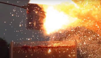 Watch What Happens When 2000-Degree Molten Thermite Lands In Water In Slow Motion