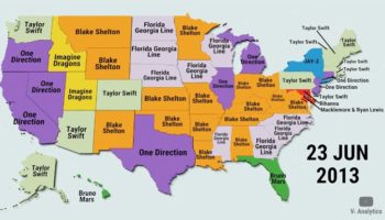 The Top Trending Musicians By State From 2010 To 2020, Visualized
