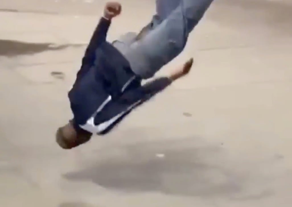 We Could Watch This Man Falling Off A Skateboard And Landing Smoothly On  His Feet All Day