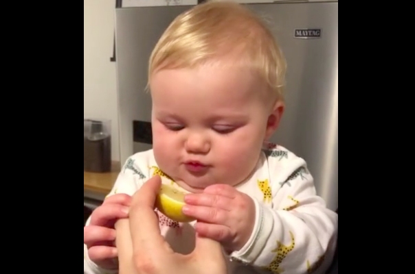Baby Has Surprising Reaction To Eating A Lemon For The First Time | Digg