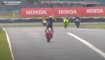 Watch This Motorcycle Racer Die Inside After Celebrating Way Too Soon