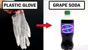 Here's How To Transform A Plastic Glove Into Grape Soda With Chemistry