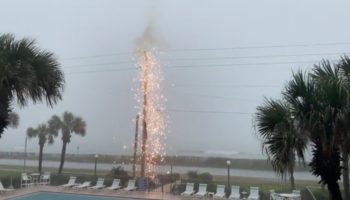 Lightning Strike Right Outside Their Balcony Makes Family Reconsider Florida Move