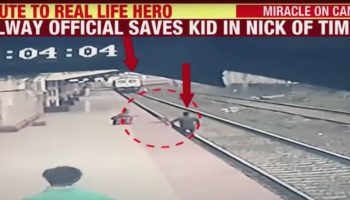 Heroic Railway Worker Saves Child Who Slipped Onto Tracks From An Oncoming Train
