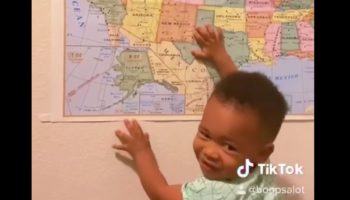 Two-Year-Old Geography Whiz Locates States On A Map Like A Seasoned Professional