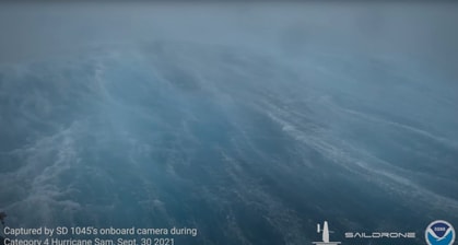 Drone Footage Captures The Inside Of A Hurricane Barreling Through The Atlantic Ocean