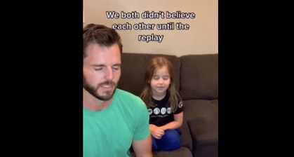 Dad And Daughter Have A Magical Moment Together When The Two Clap At The Exact Same Time With Their Eyes Closed