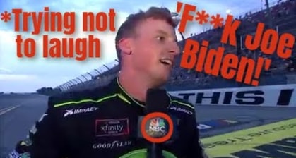 Reporter Hilariously Thinks NASCAR Fans Chanting Profane Anti-Biden Chant Are Saying 'Let's Go Brandon'