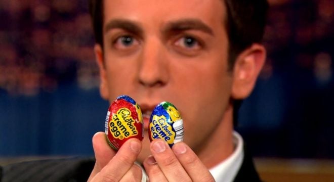 We'll Never Forget The Time BJ Novak Called Out Cadbury On 'Conan' For Shrinking Their Creme Eggs