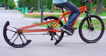 Man Discovers A Way To Reinvent The Wheel, Builds A Fully-Functional Bike With Two Half Wheels