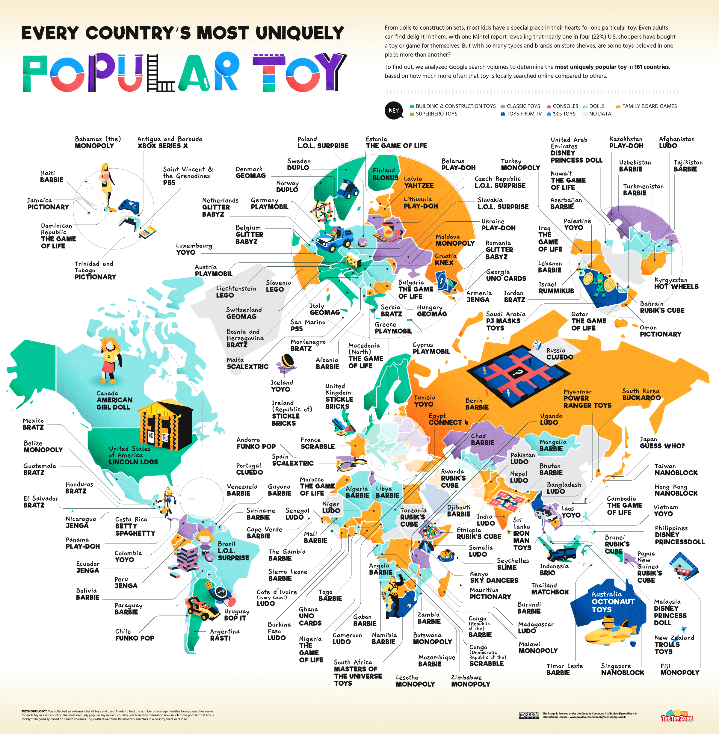 The World's Most Popular Toys, Mapped