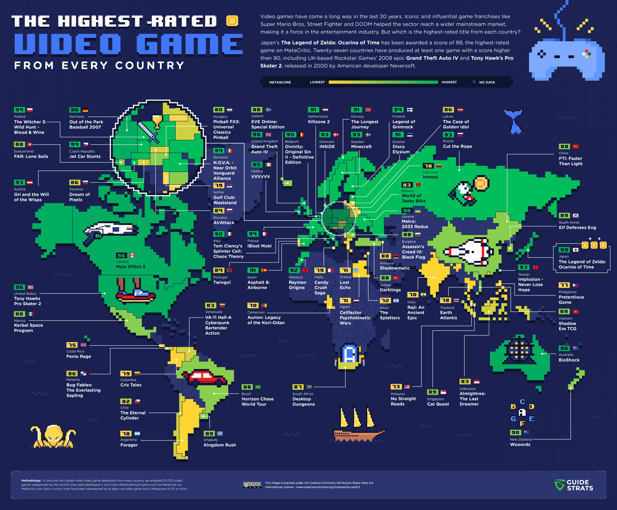 The HighestRated Game Titles From Each Country, Mapped Digg