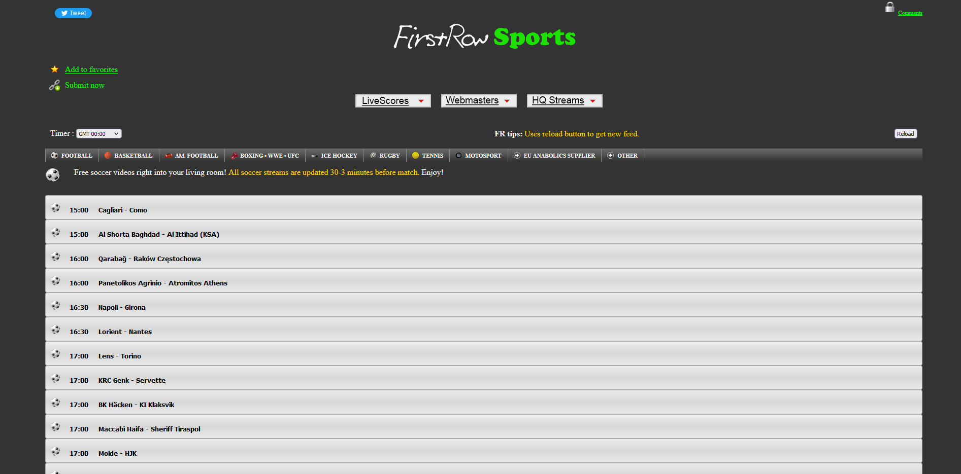 firstrowsports live football stream